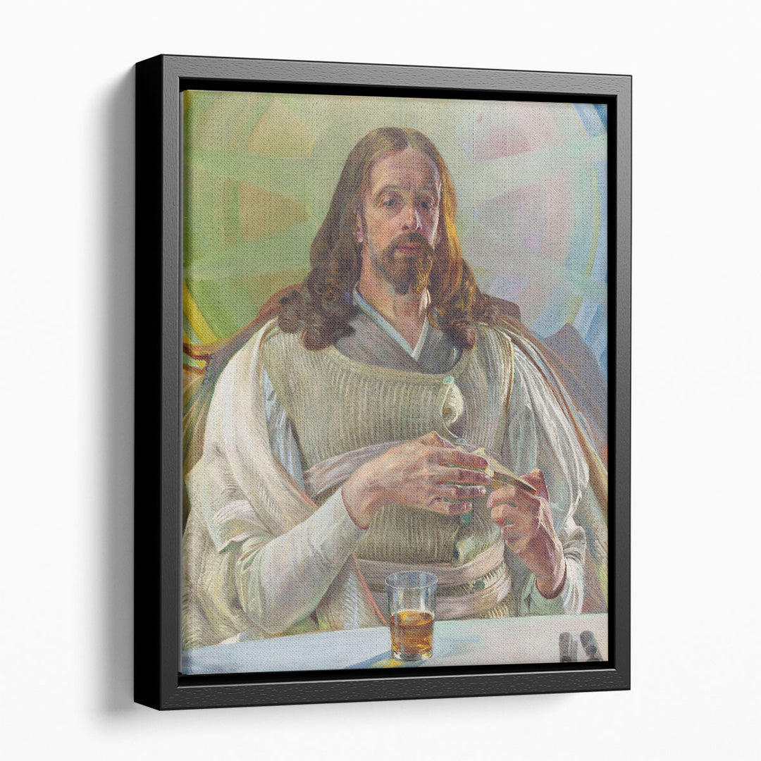 Christ in Emmaus – Central Section of the Triptych - Canvas Print Wall Art
