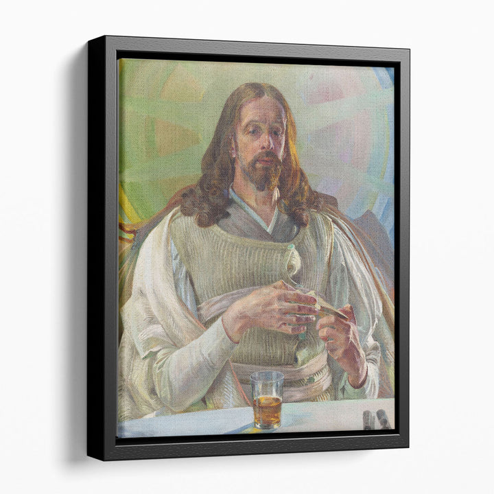 Christ in Emmaus – Central Section of the Triptych - Canvas Print Wall Art