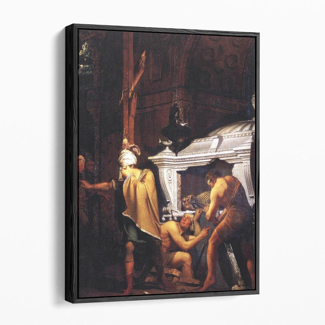 Miravan Breaking Open the Tomb of his Ancestors - Canvas Print Wall Art