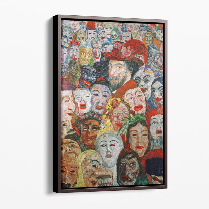 Self‑Portrait with Masks, 1899 - Canvas Print Wall Art