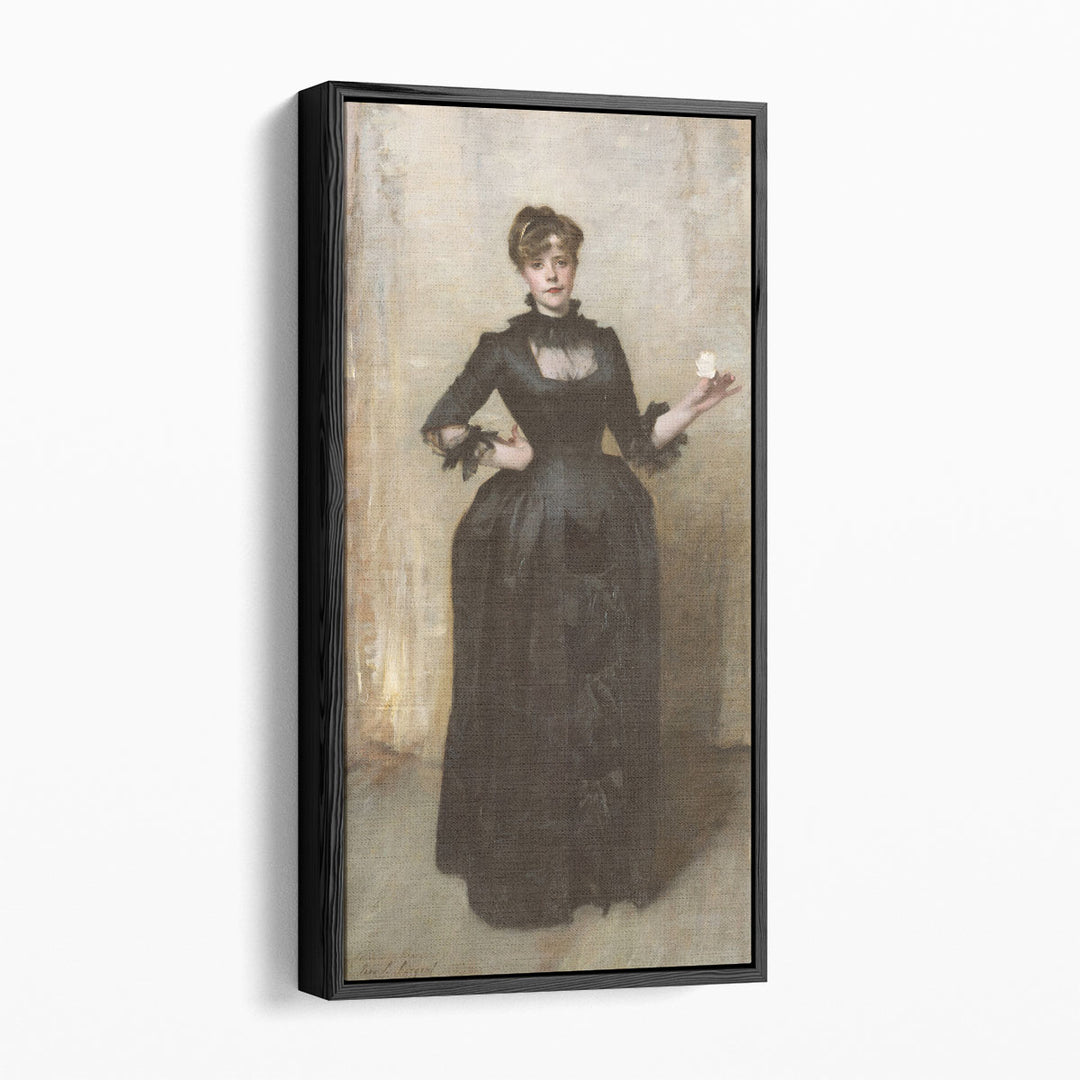 Lady with the Rose - Canvas Print Wall Art