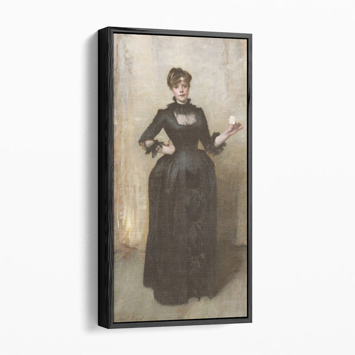 Lady with the Rose - Canvas Print Wall Art