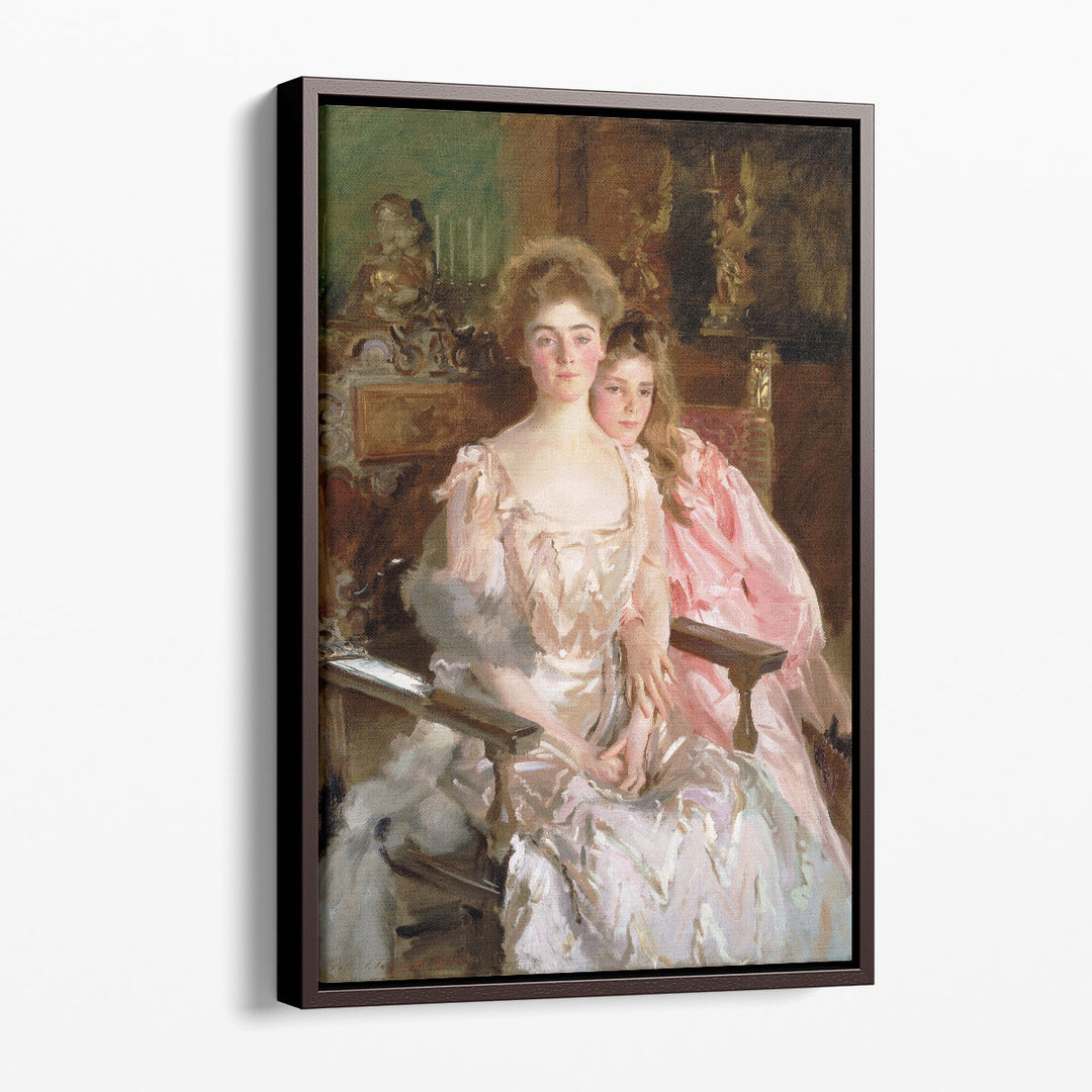 Mrs. Fiske Warren and Her Daughter Rachel - Canvas Print Wall Art