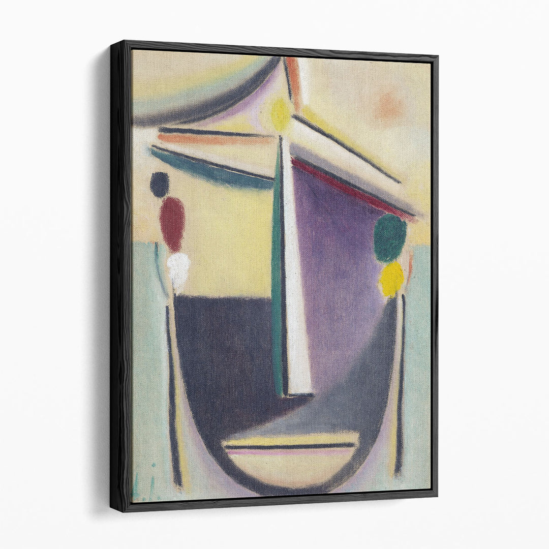 Abstract Head, Black, Yellow, Purple, 1922 - Canvas Print Wall Art