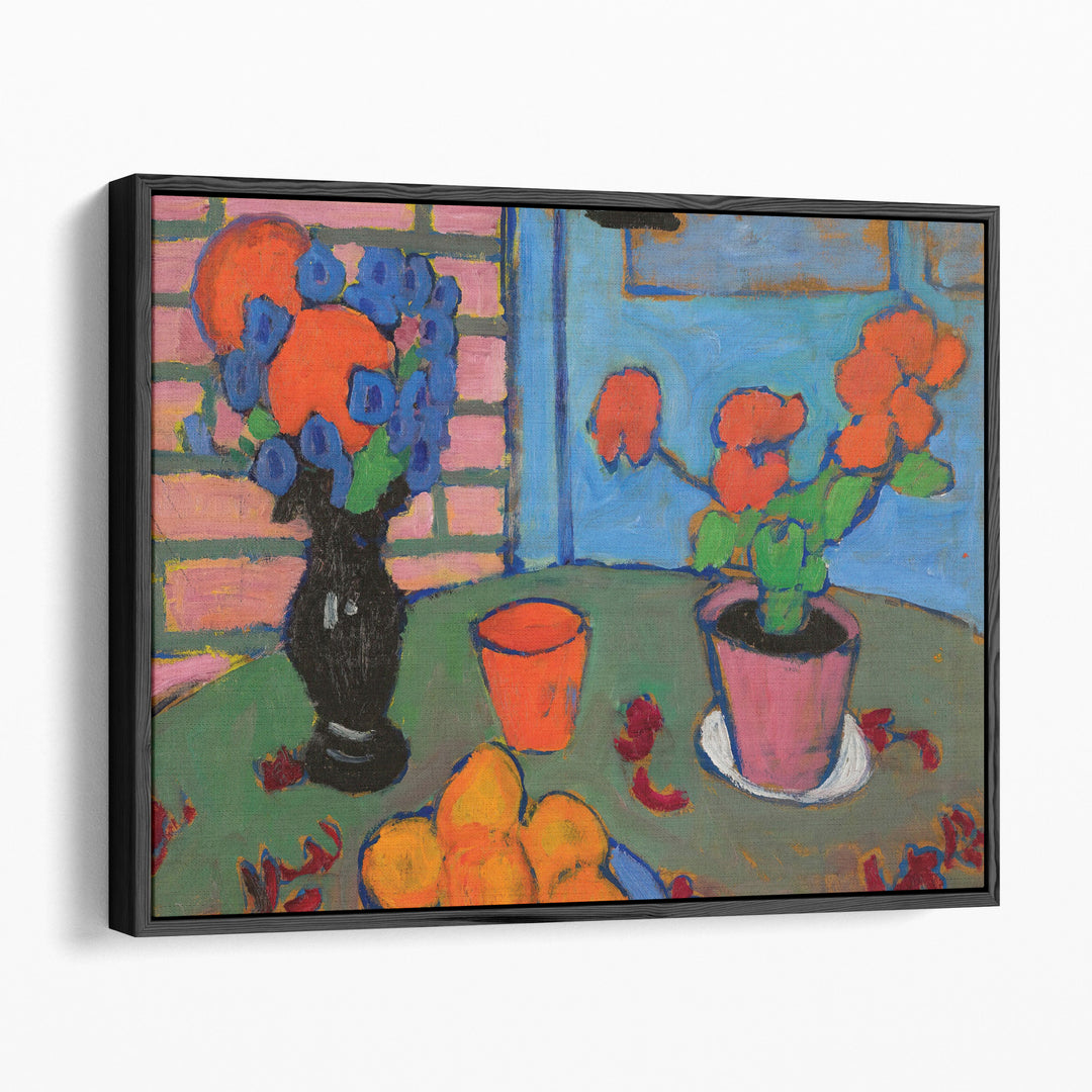 Still Life with Flowers And Oranges - Canvas Print Wall Art