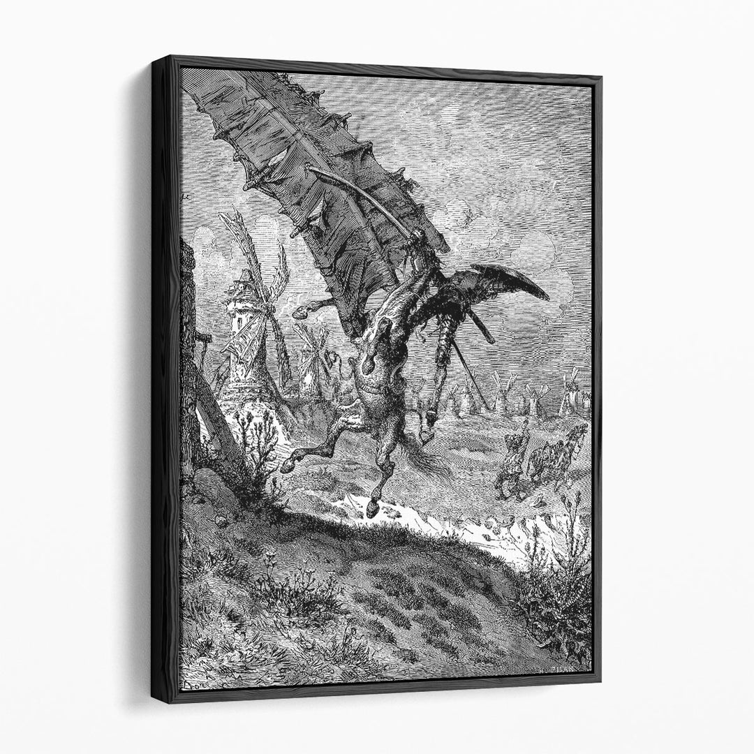 Adventure with the Windmills - Canvas Print Wall Art