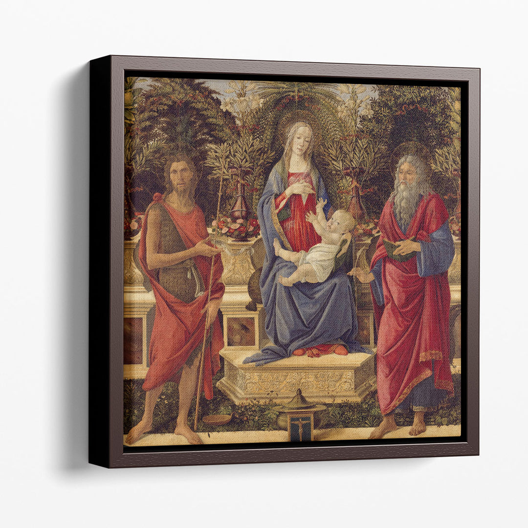 Madonna and Child with both Saints John - Canvas Print Wall Art