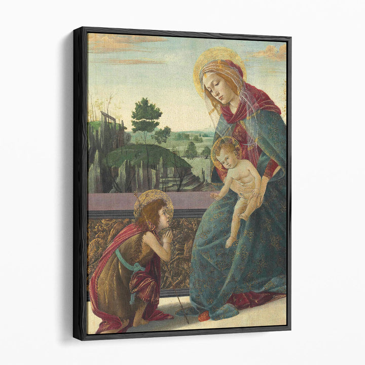 Madonna and Child with Young Saint John the Baptist- Canvas Print Wall Art