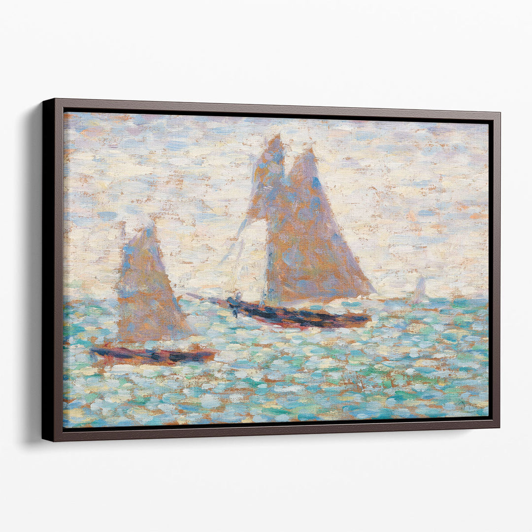 Two Sailboats at Grandcamp - Canvas Print Wall Art