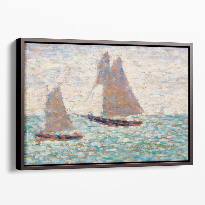 Two Sailboats at Grandcamp - Canvas Print Wall Art