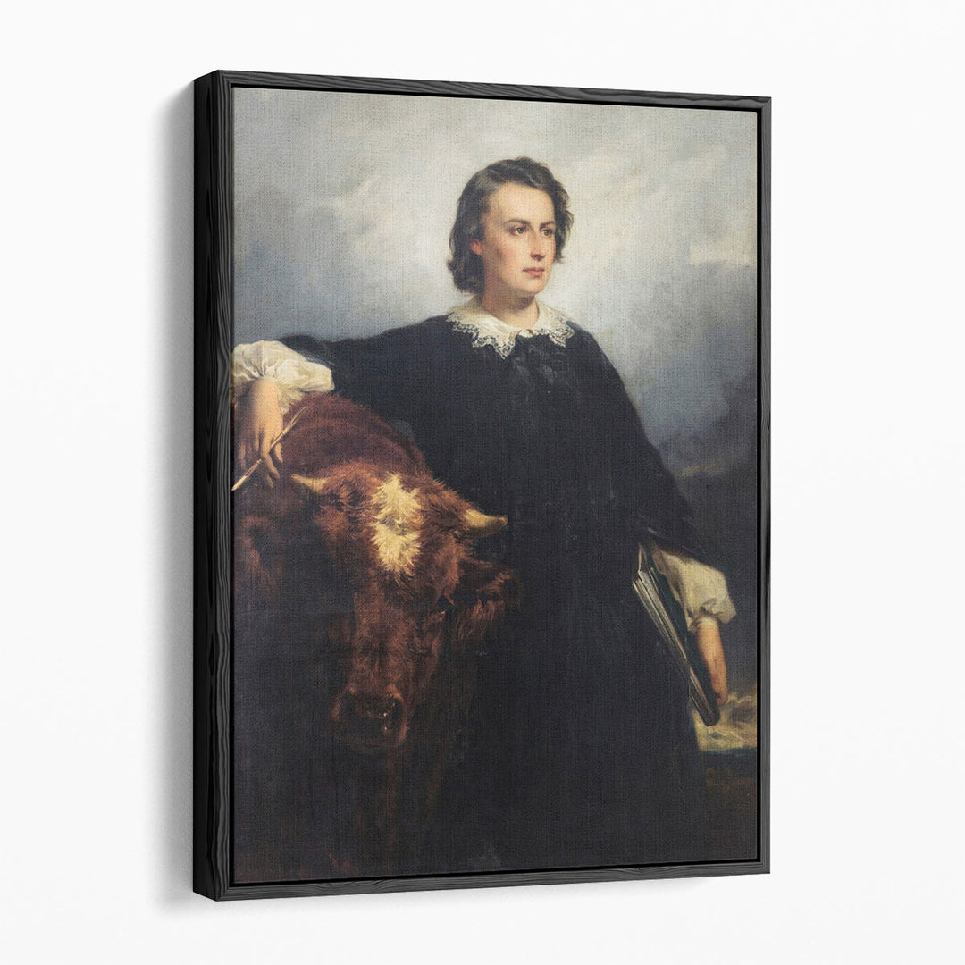 Portrait Of Rosa Bonheur with a Bull, 1857 - Canvas Print Wall Art