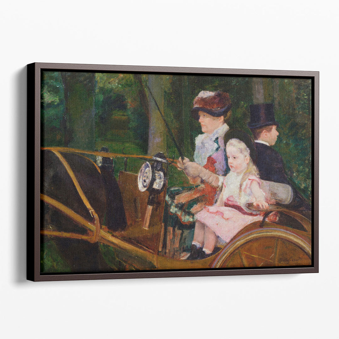 A Woman and a Girl Driving - Canvas Print Wall Art