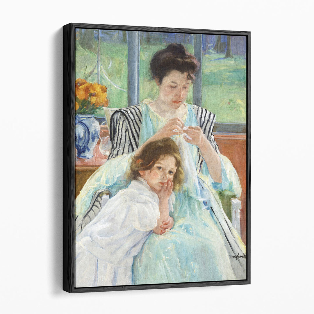 Young Mother Sewing, 1900 - Canvas Print Wall Art