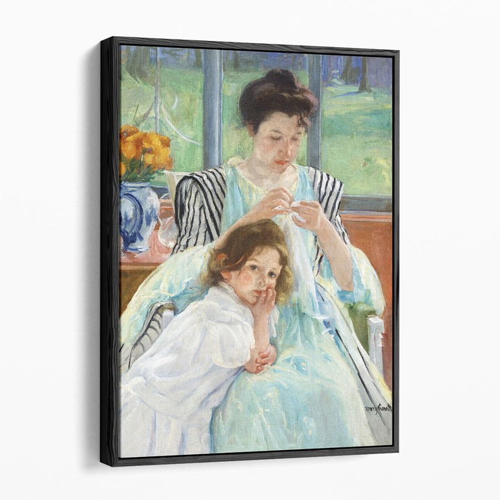 Young Mother Sewing, 1900 - Canvas Print Wall Art