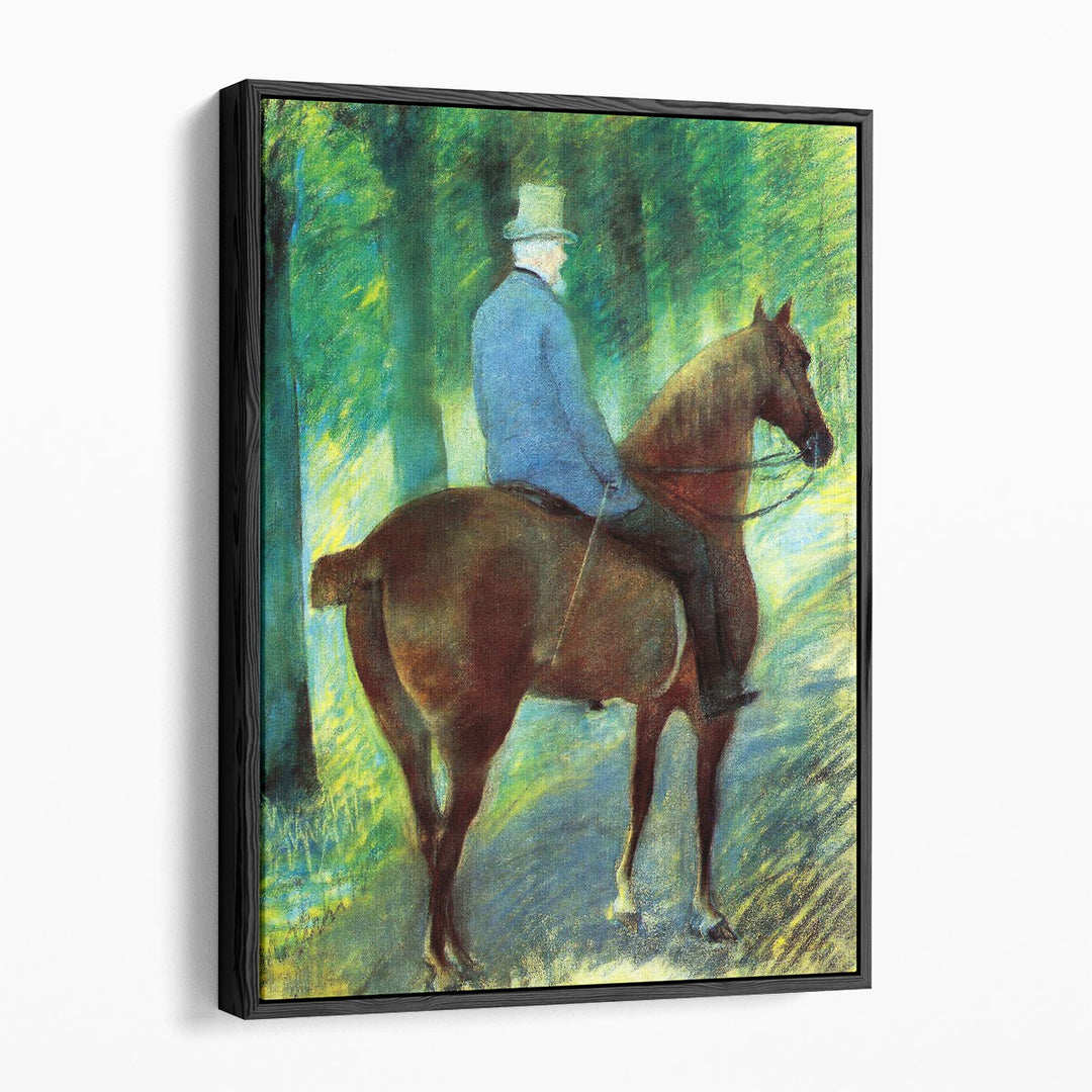 Mr Robert S Cassatt on Horseback - Canvas Print Wall Art