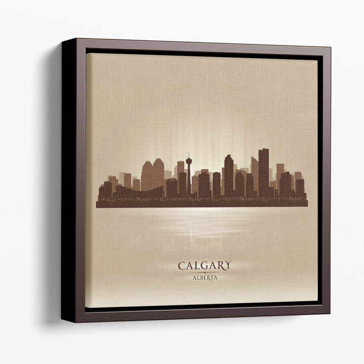 Calgary, Alberta, City Skyline - Canvas Print Wall Art