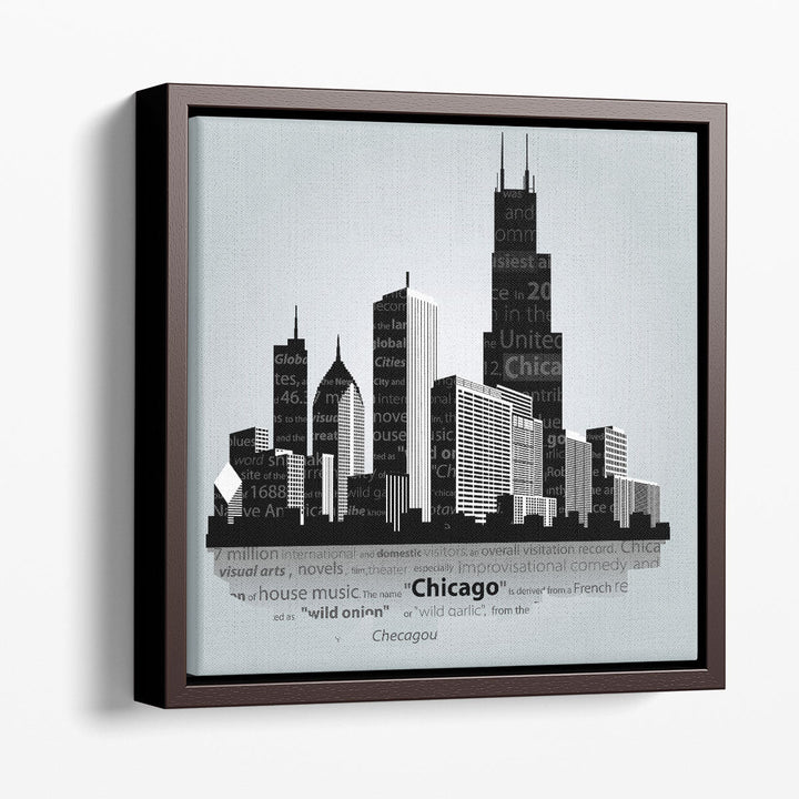 Chicago, City Skyline - Canvas Print Wall Art