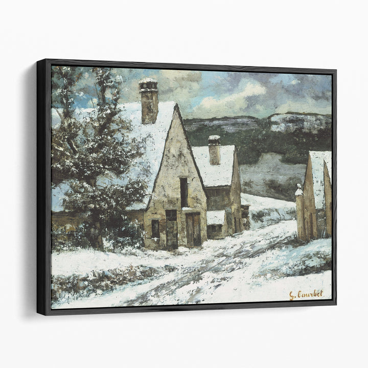 Village Edge in Winter, 1868 - Canvas Print Wall Art