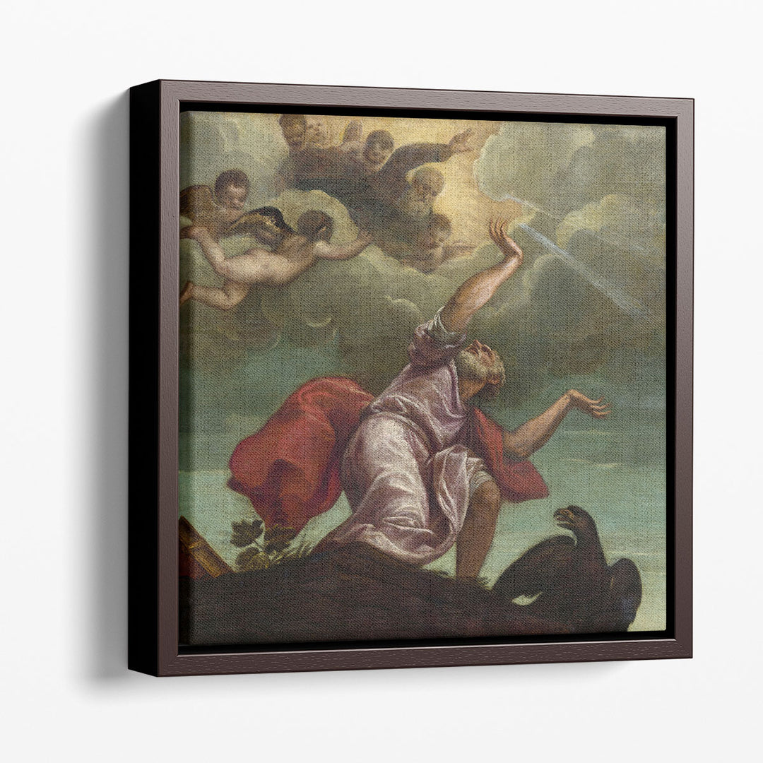 Saint John the Evangelist on Patmos - Canvas Print Wall Art