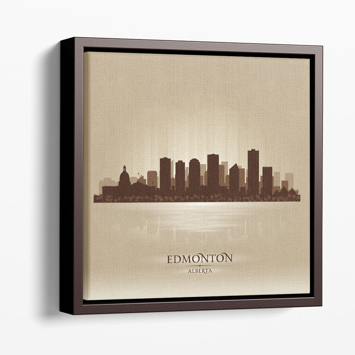 Edmonton, Alberta, City Skyline - Canvas Print Wall Art