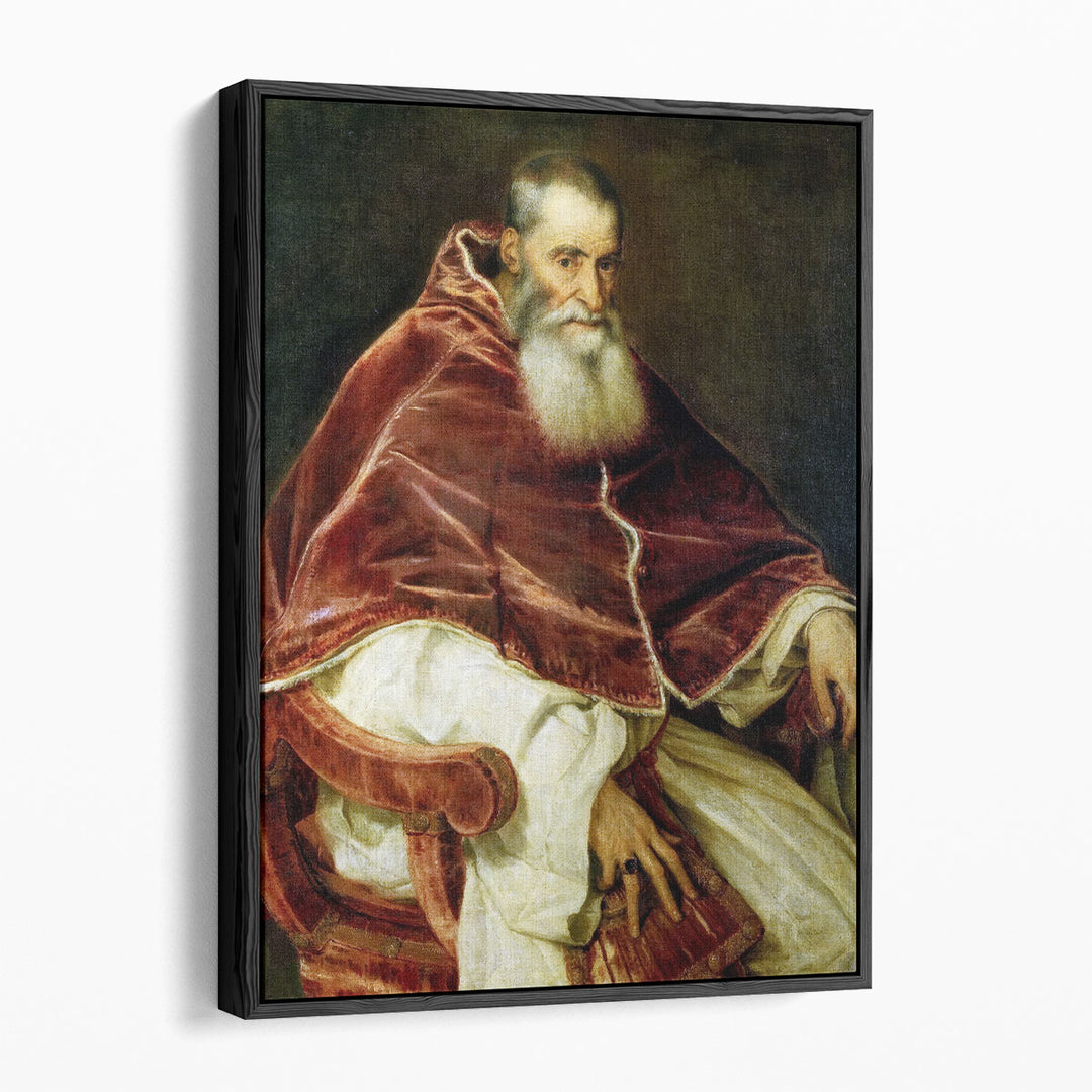 Portrait of Pope Paul III - Canvas Print Wall Art