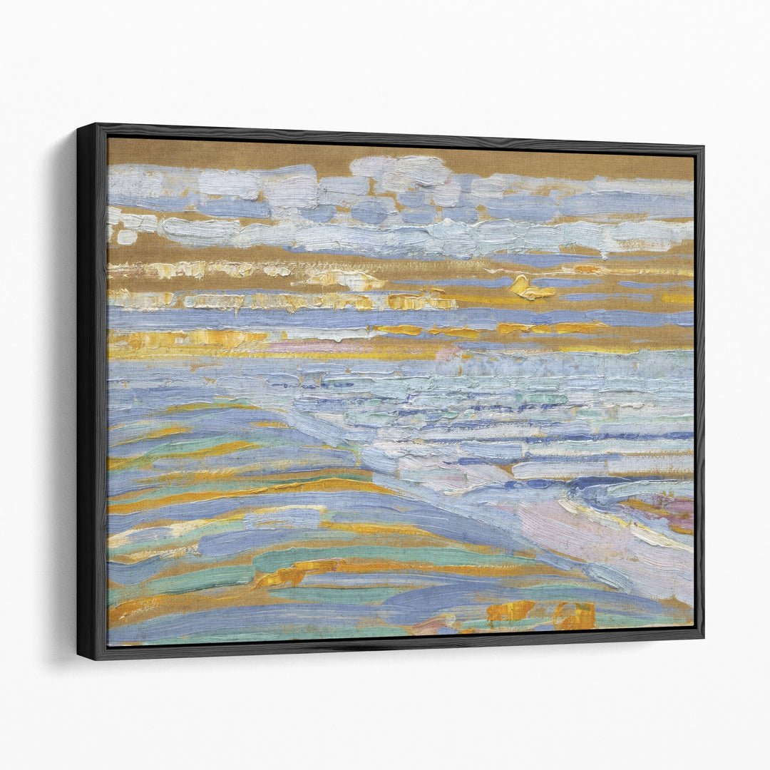 View from the Dunes with Beach and Piers, Domburg - Canvas Print Wall Art