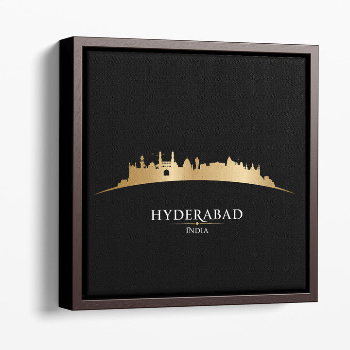 Hyderabad, India, City Skyline - Canvas Print Wall Art