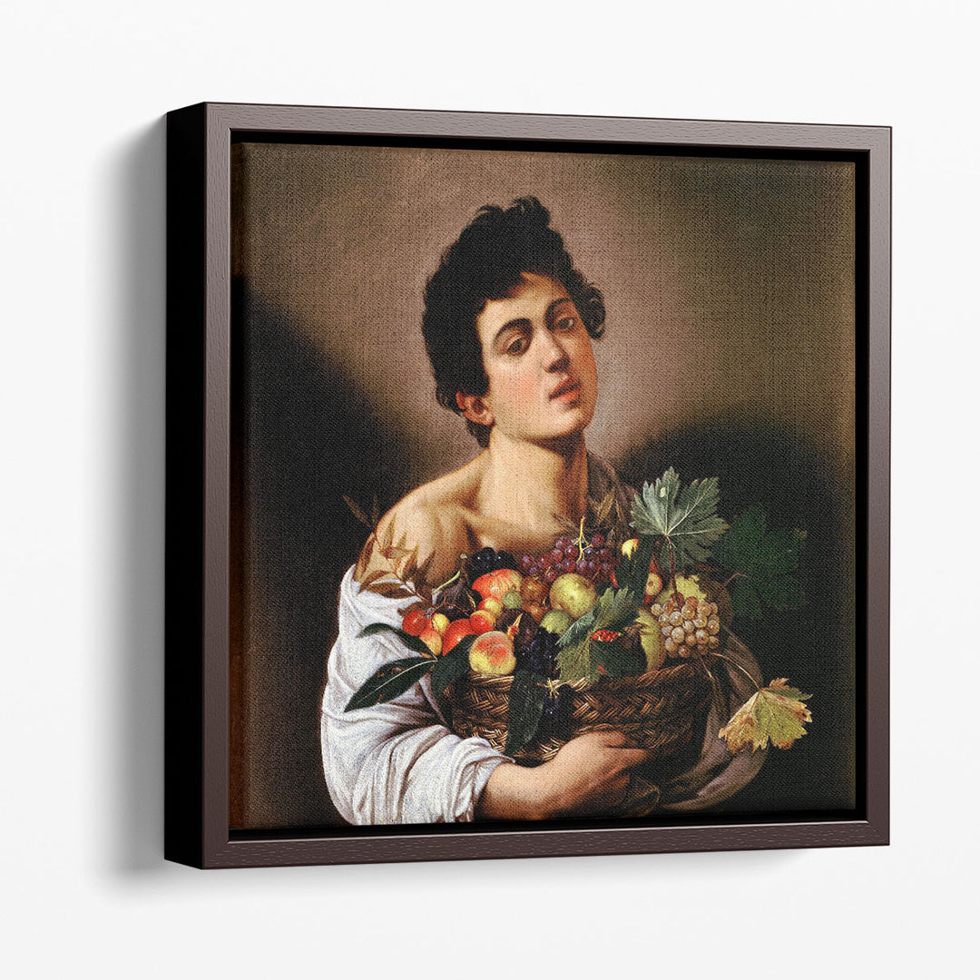 Boy with a Basket of Fruit - Canvas Print Wall Art