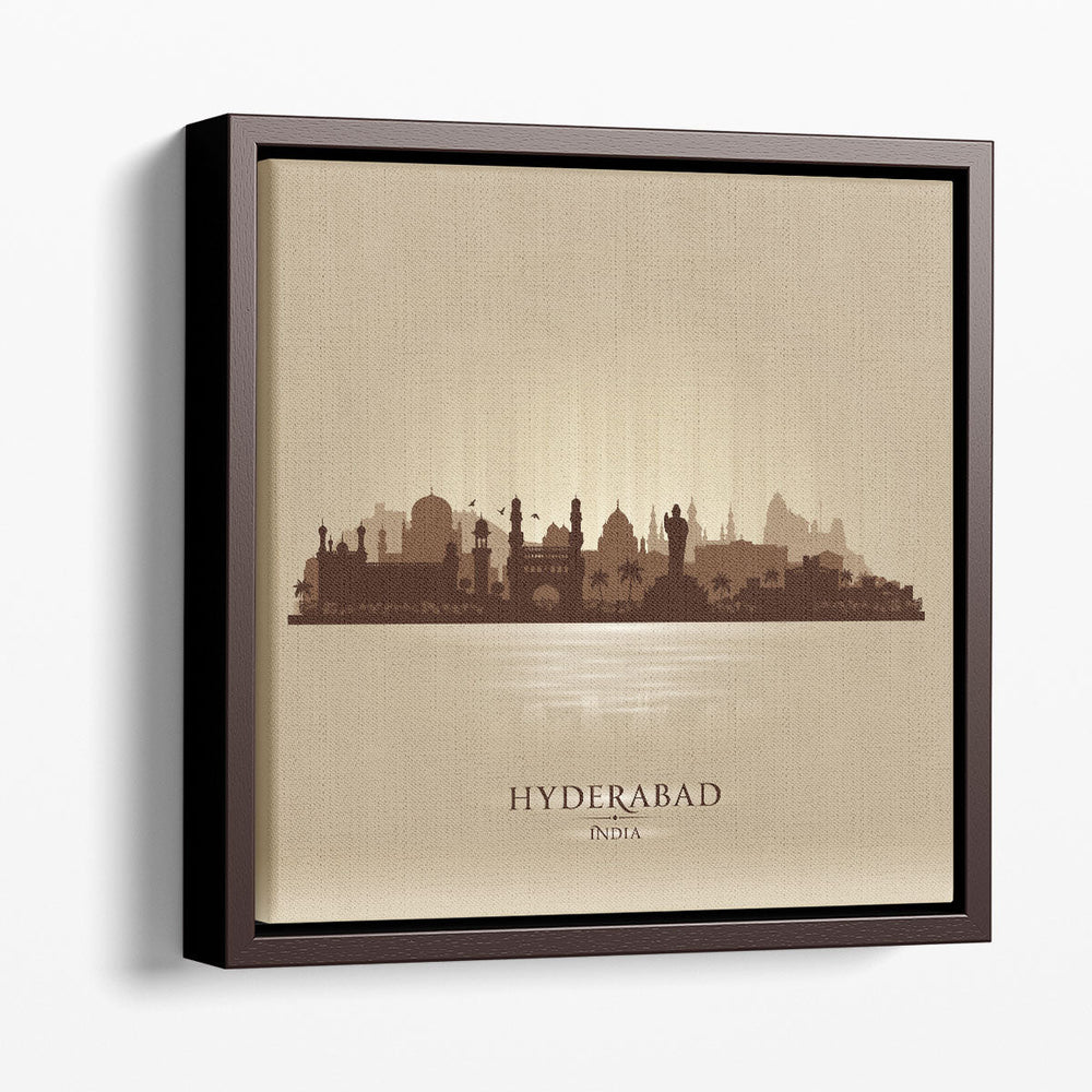 Hyderabad, India, City Skyline - Canvas Print Wall Art