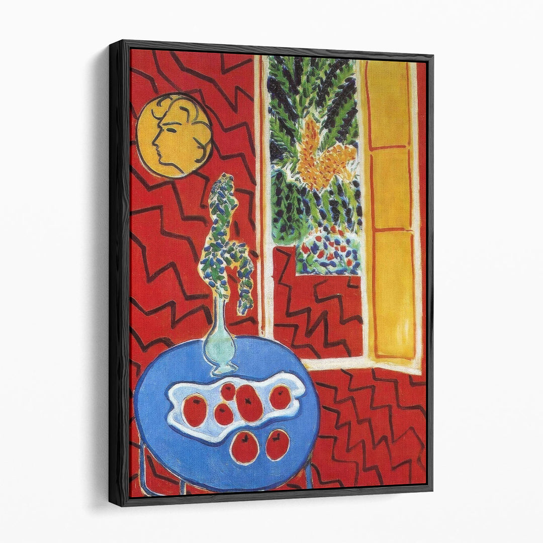 Red Interior, Still Life on a Blue Table, 1947 - Canvas Print Wall Art