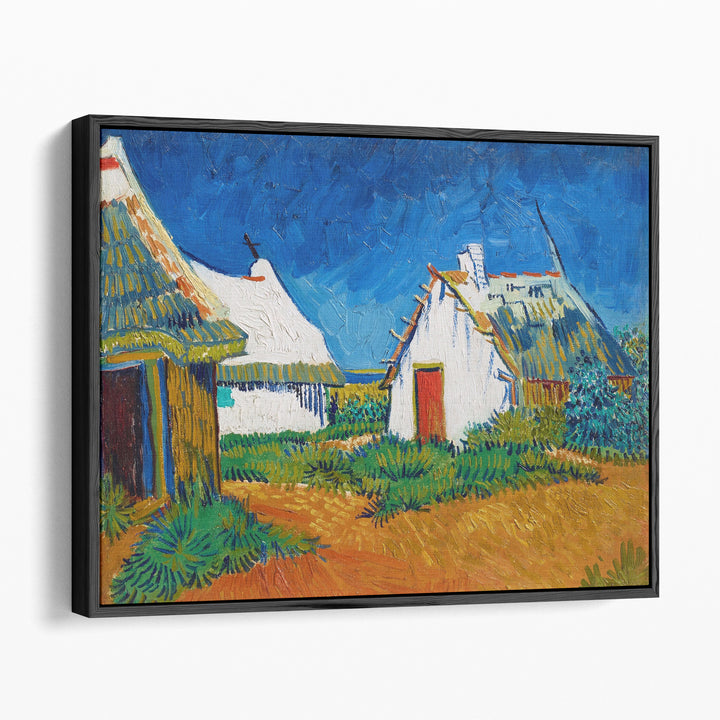 Three White Cottages in Saintes-Maries, 1888- Canvas Print Wall Art