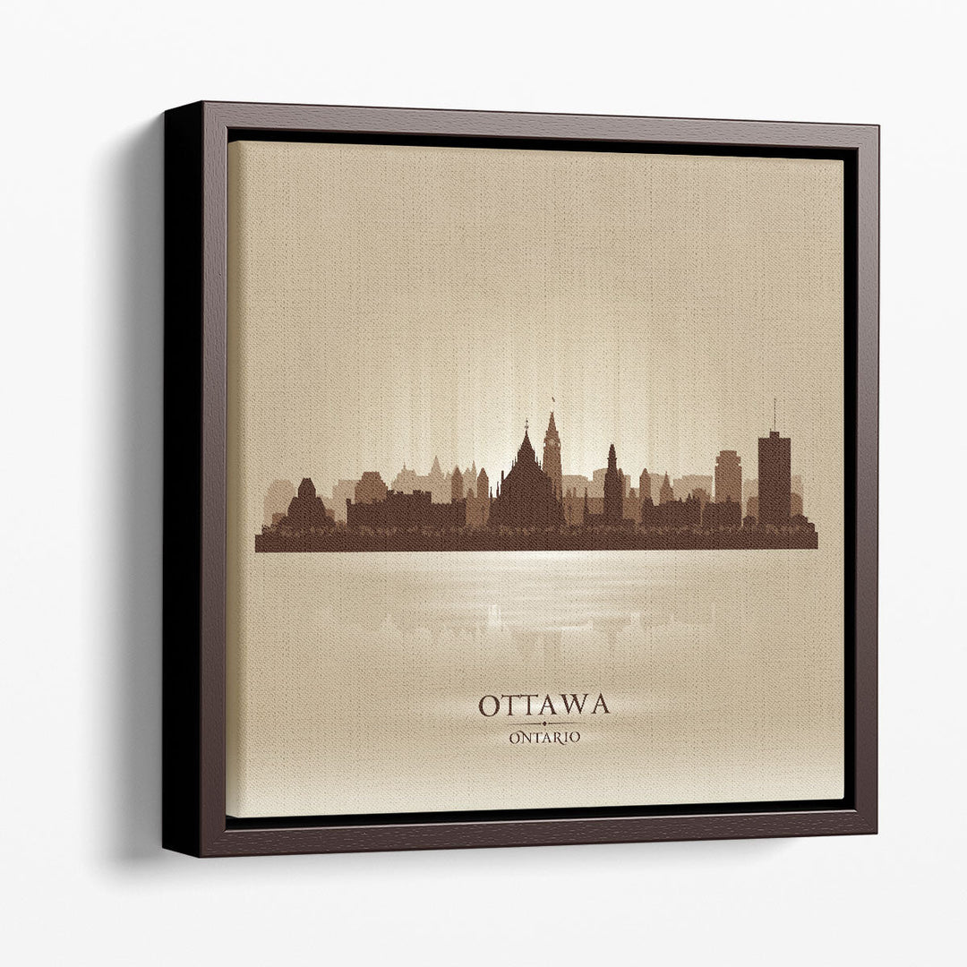 Ottawa Ontario, City Skyline - Canvas Print Wall Art