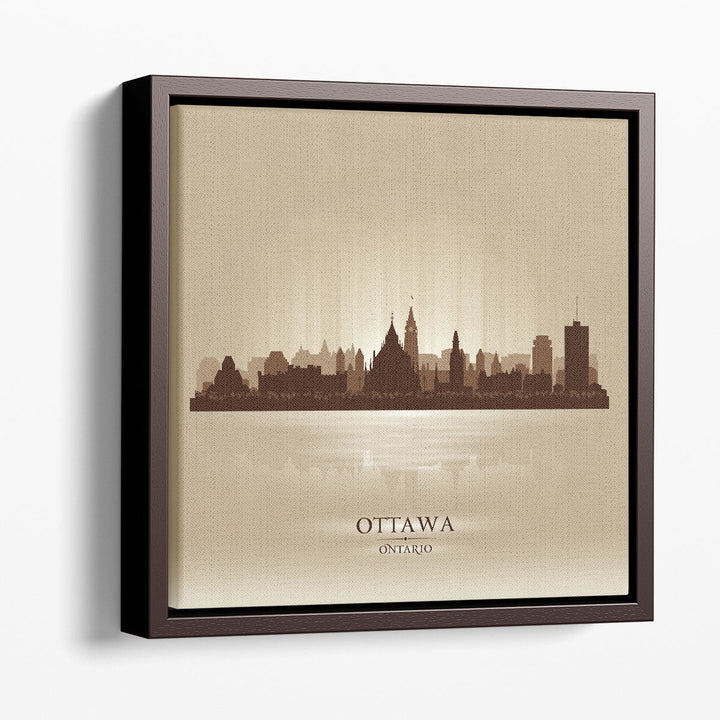 Ottawa Ontario, City Skyline - Canvas Print Wall Art