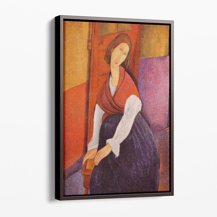 Jeanne Hebuterne in Red Shawl - Canvas Print Wall Art