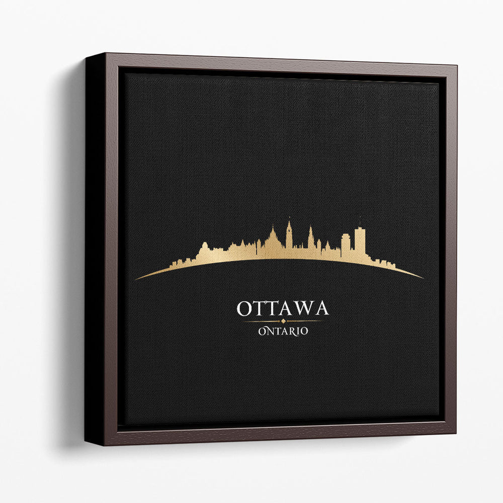 Ottawa, Ontario City Skyline - Canvas Print Wall Art