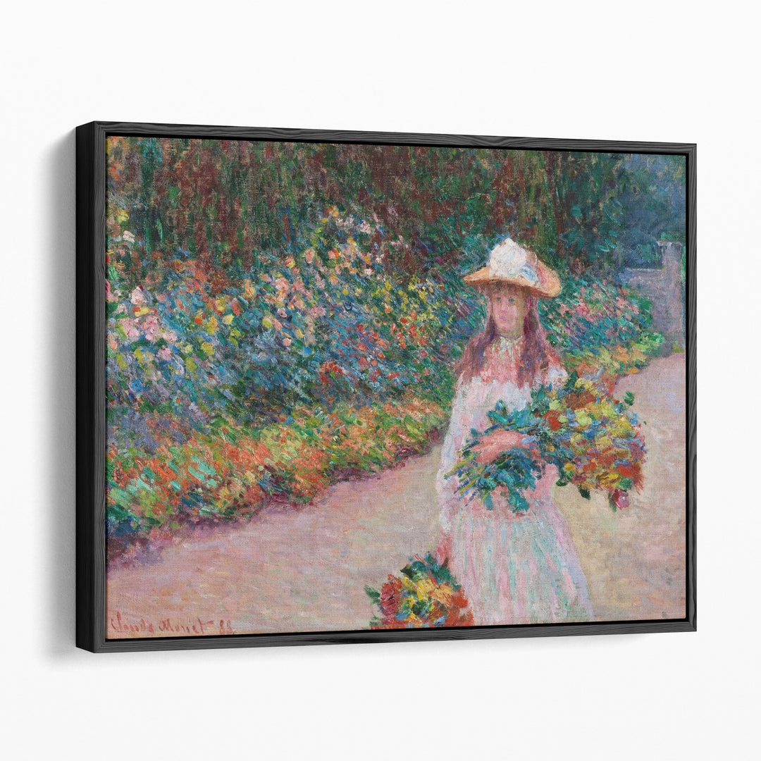 Jeune fille dans le Jardin de Giverny, 1888 - Canvas Print Wall Art