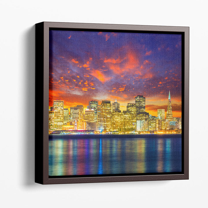 San Francisco, City Skyline - Canvas Print Wall Art