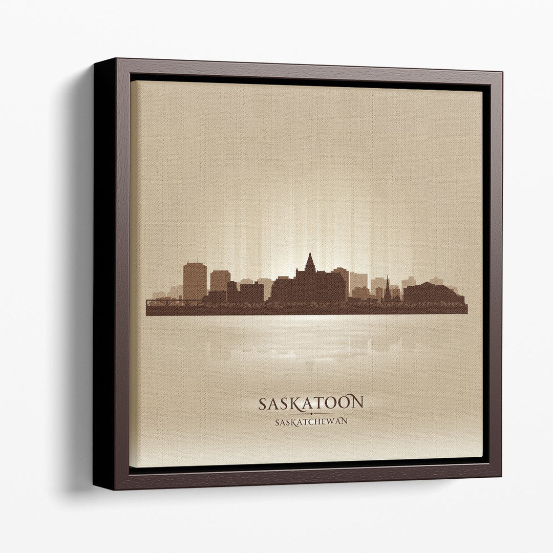 Saskatoon Saskatchewan, City Skyline - Canvas Print Wall Art