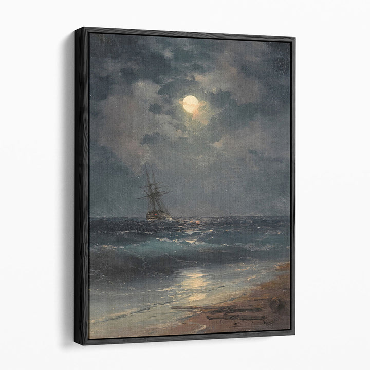 Ship by Moonlight - Canvas Print Wall Art