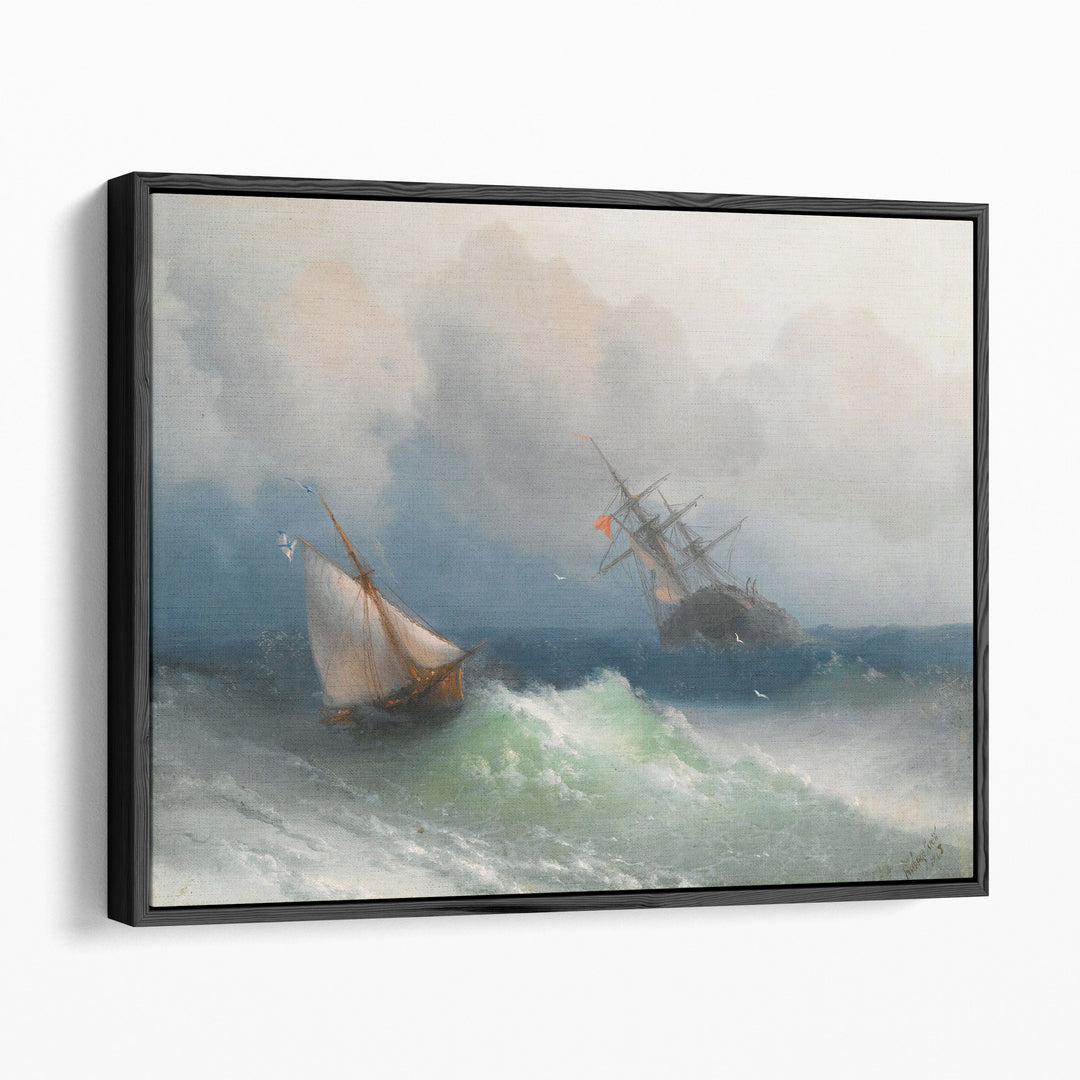 Two Ships at Sea, 1863 - Canvas Print Wall Art