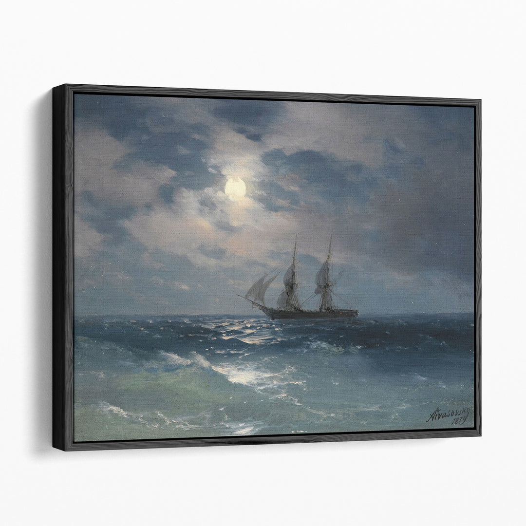 The Brig Mercury In Moonlight, 1874 - Canvas Print Wall Art