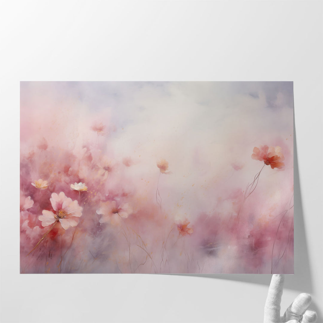 Misty Blooms - Canvas Print Wall Art