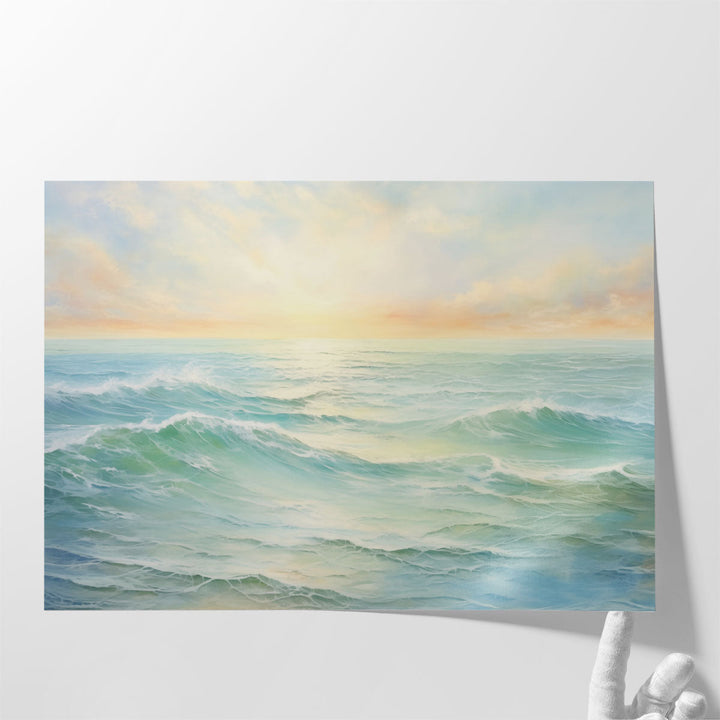 Serene Seascape Radiance 2 - Canvas Print Wall Art