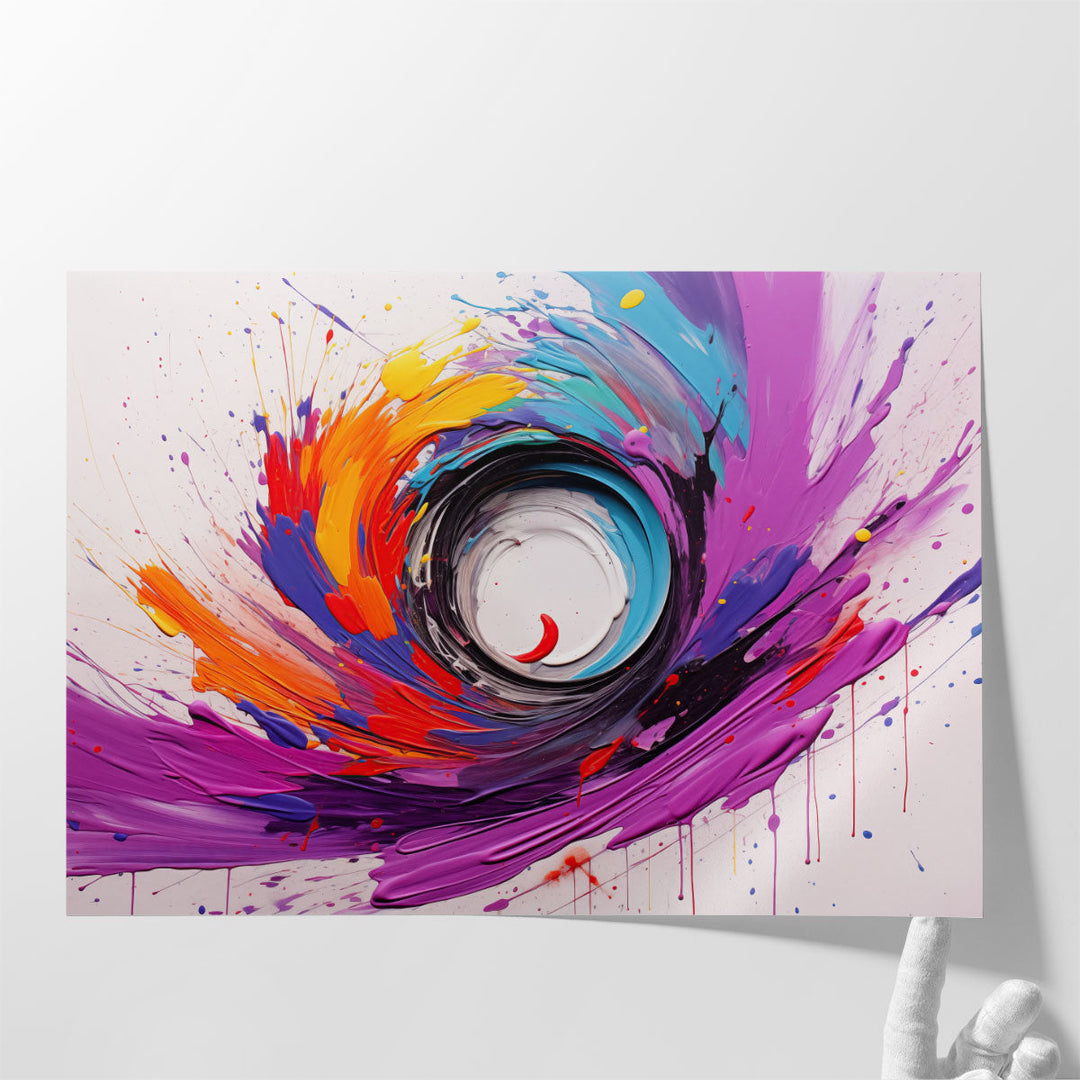 Spiraled Color Explosions - Canvas Print Wall Art