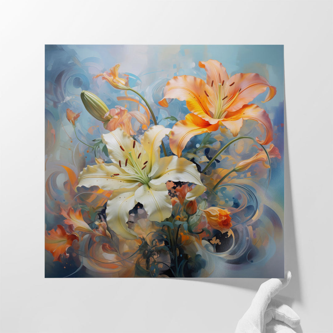 Dreamy Lily Abstraction - Canvas Print Wall Art