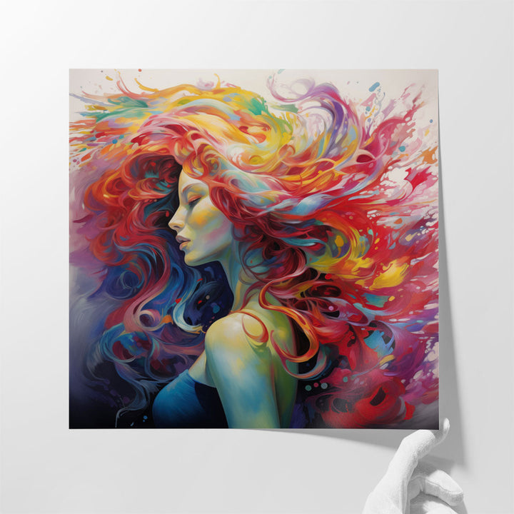 Flowing Chromatic Aura - Canvas Print Wall Art