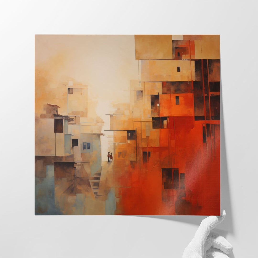 Terraced Cityscape - Canvas Print Wall Art