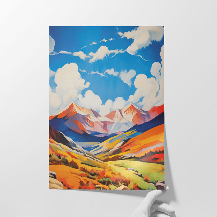 Color Storm Over Rockies - Canvas Print Wall Art