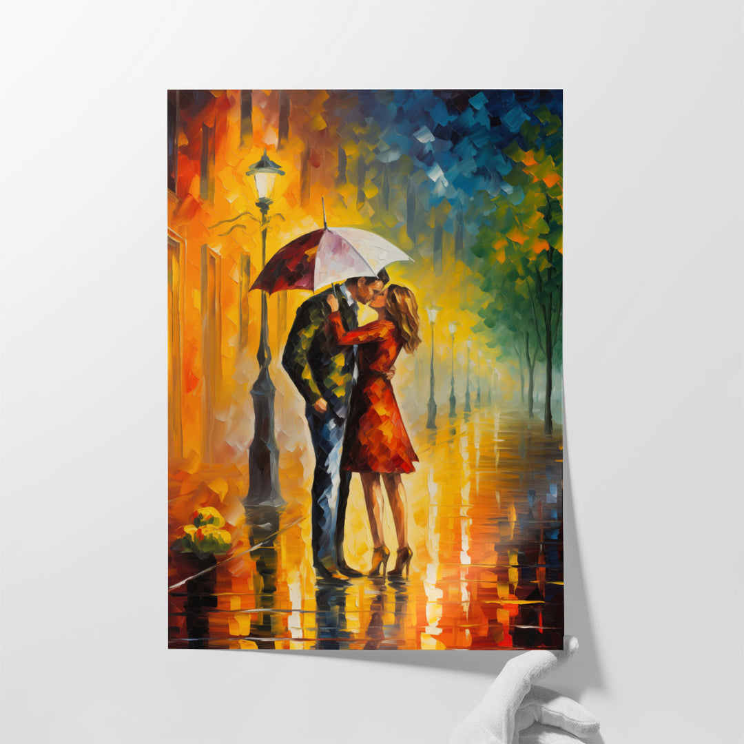 Romantic Rain Impressions - Canvas Print Wall Art