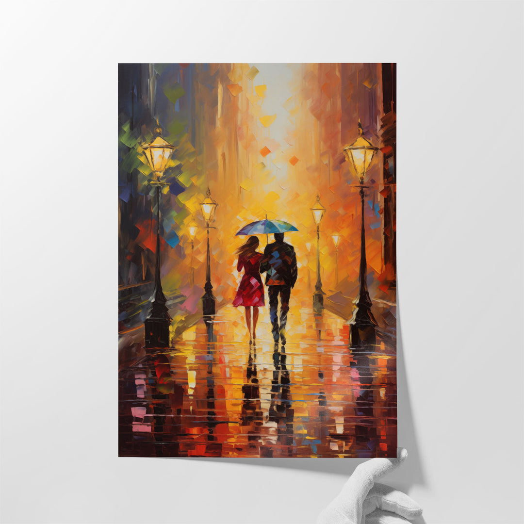 Romantic Rain Impressions 2 - Canvas Print Wall Art